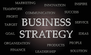 Business strategy word cloud